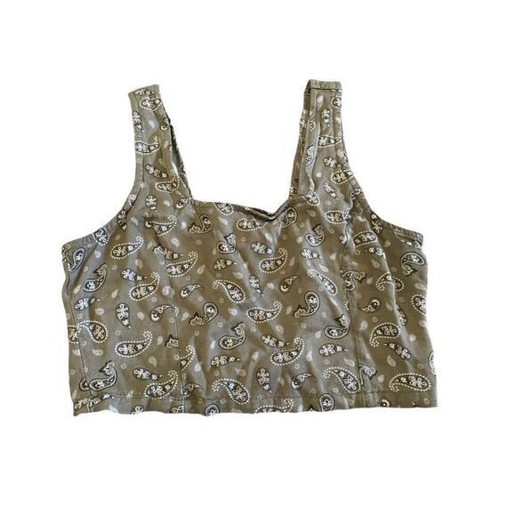 Thread & Supply Pasley Cropped Tank Top Coastal Beach Summer Lounge - Picture 1 of 8